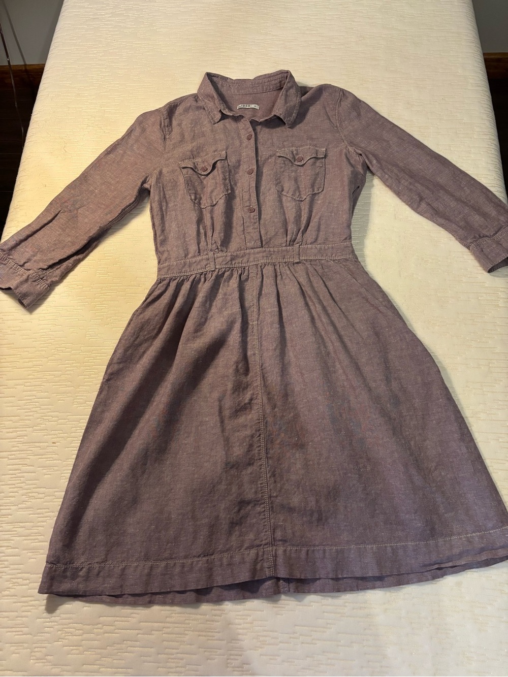 GAP Mauve Button-Front Shirtwaist Dress
